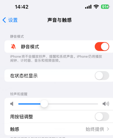 昌都苹果15Pro维修网点分享iPhone15Pro系列机型中隐藏静音图标 